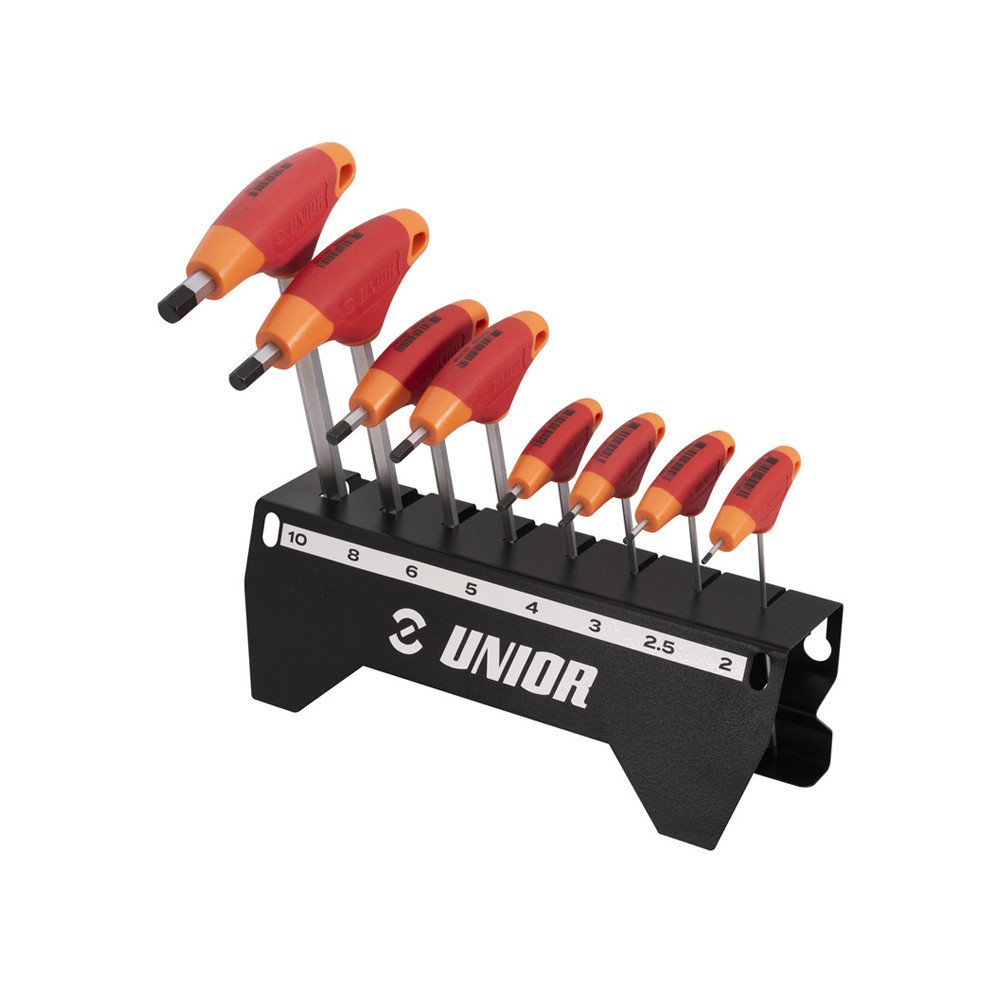 Unior Set chiavi a brugola con impugnatura a T 193HX-US.1 con supporto - 2-10 mm