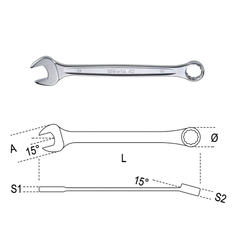 BETA CHIAVE COMBINATA 5,5 - 42N