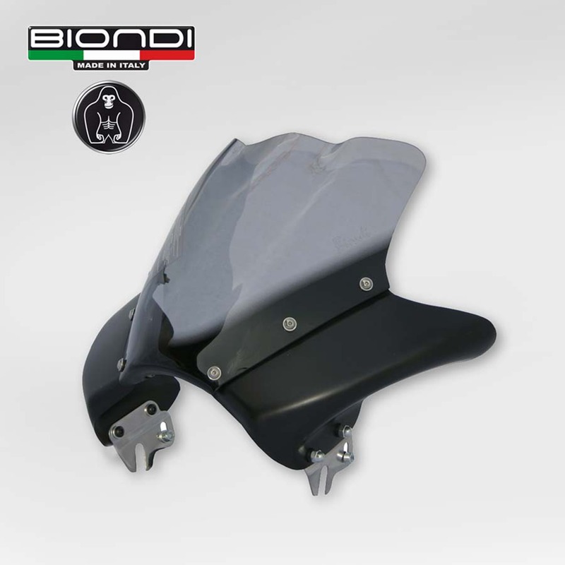 BIONDI CUPOLINO MOTO MOD.METAL DARKFIANCHI ALLUMINIO NERO