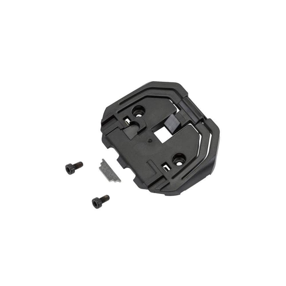 Bosch PowerTube horizontal mounting plate kit, including mounting plate, 2 x cylinder screw M4x8, locking clamp, 2 x springs