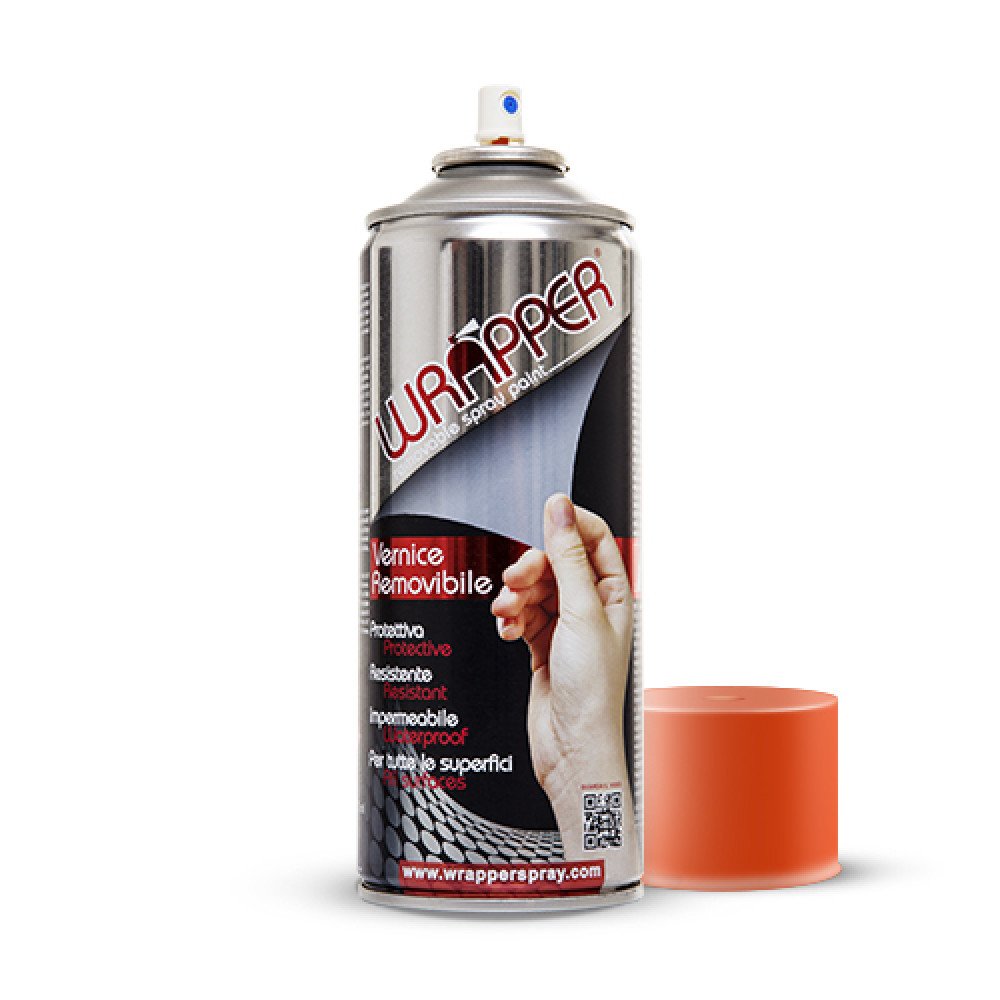 Wrapperspray Bomboletta vernice rimovibile Wrapper Arancio Puro 400ml