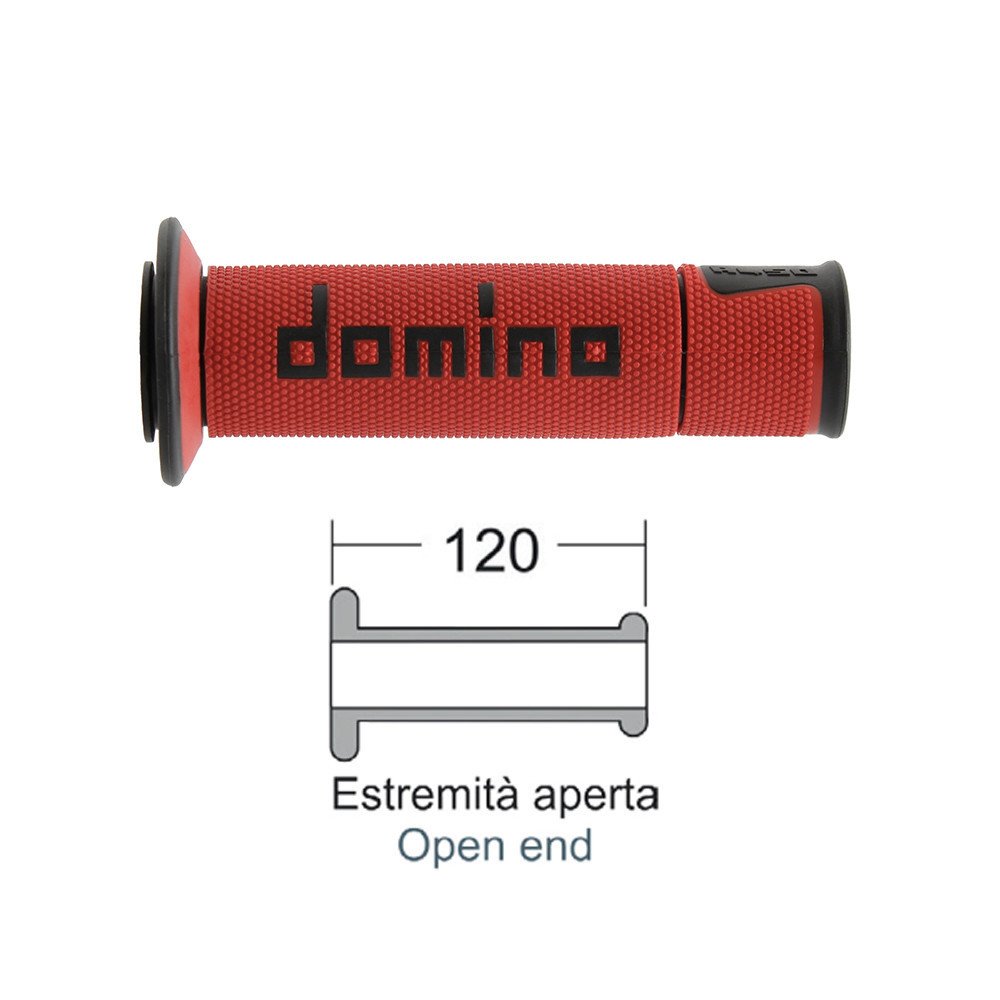 Domino Manopole DOMINO Road-Racing rosso/nero