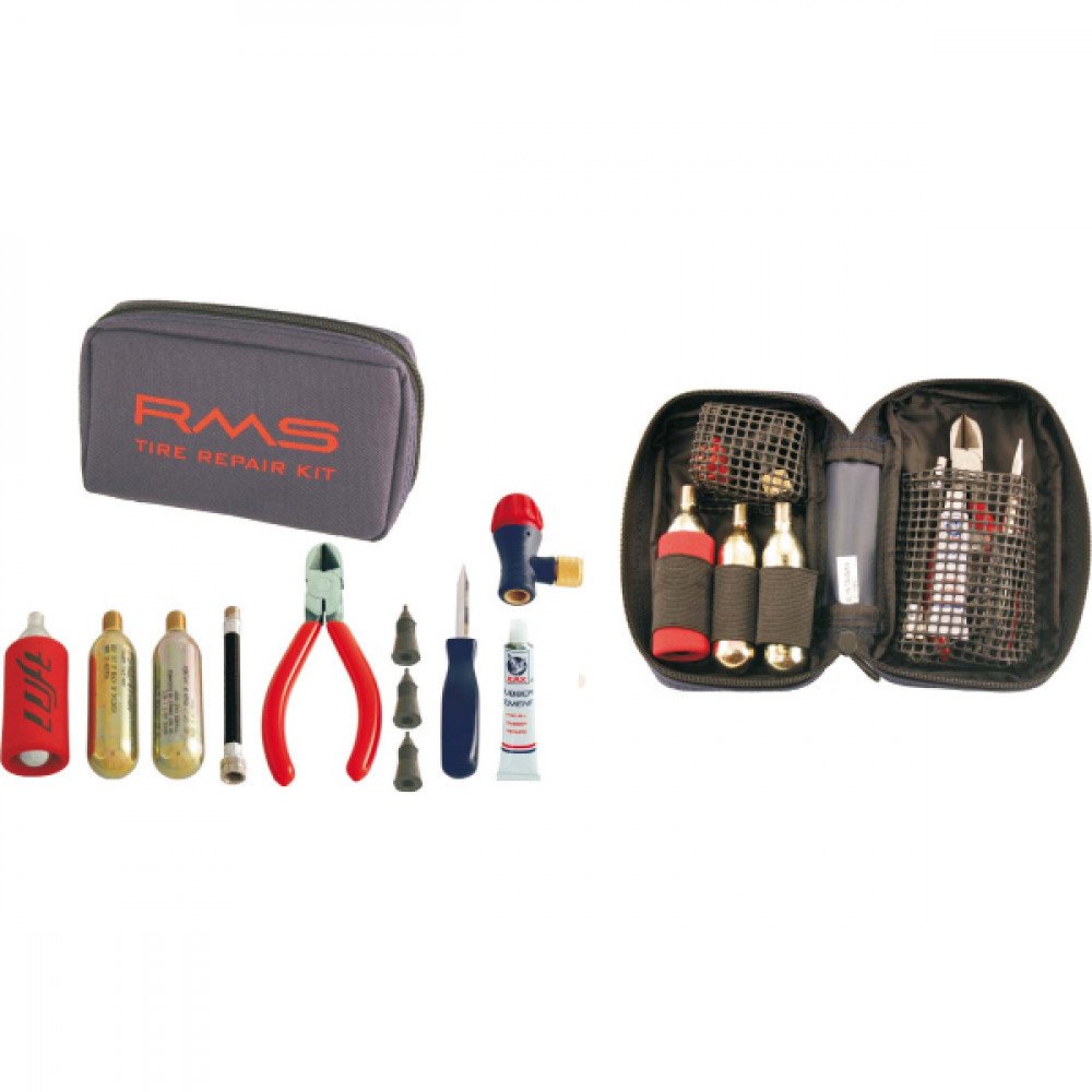 RMS Kit gonfiaggio e riparazione gomme tubeless RMS