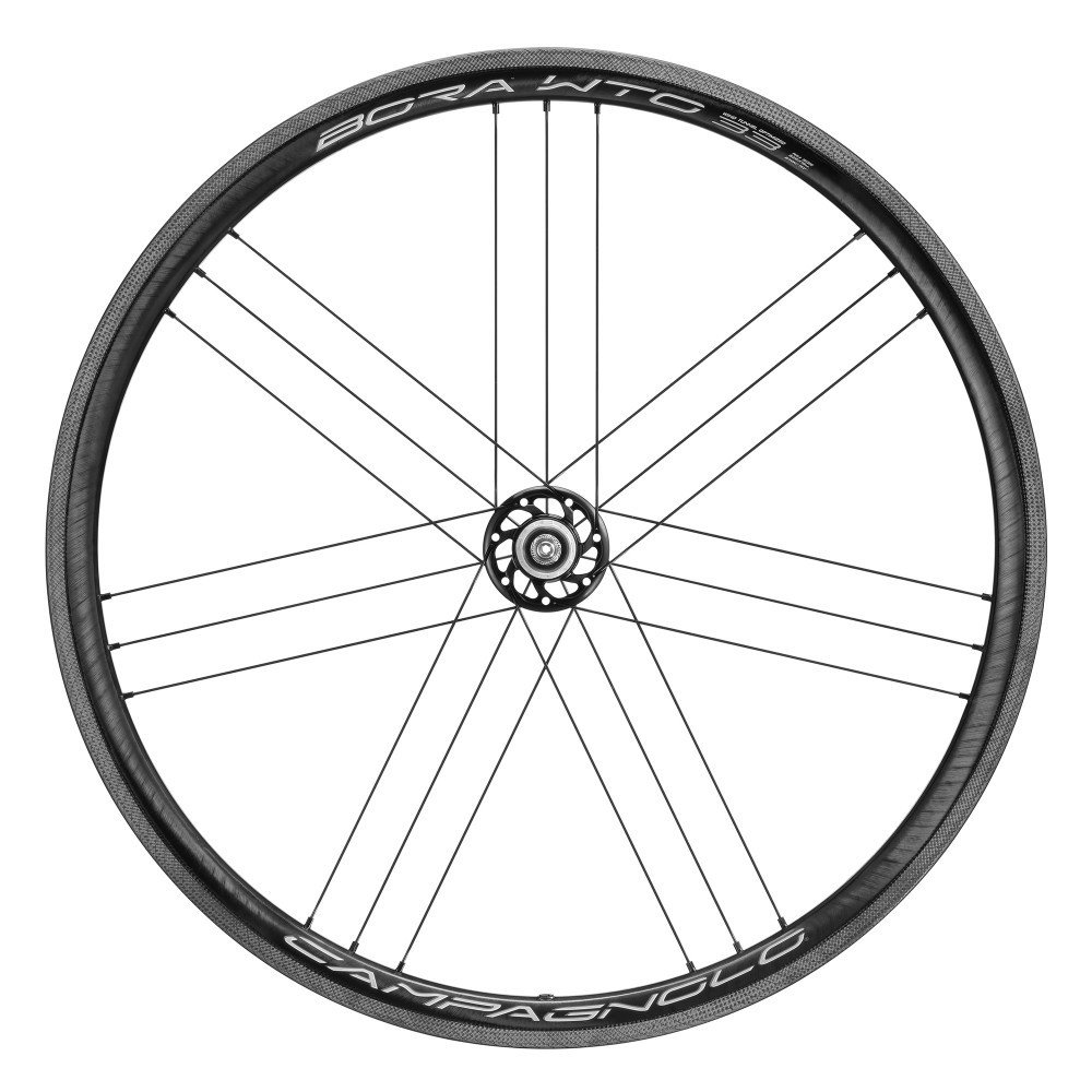 Campagnolo Coppia ruote BORA WTO 33 Carbon c19 tubeless ready 2-Way Fit pattino 28/700C - Campagnolo 12v, grafica bianca