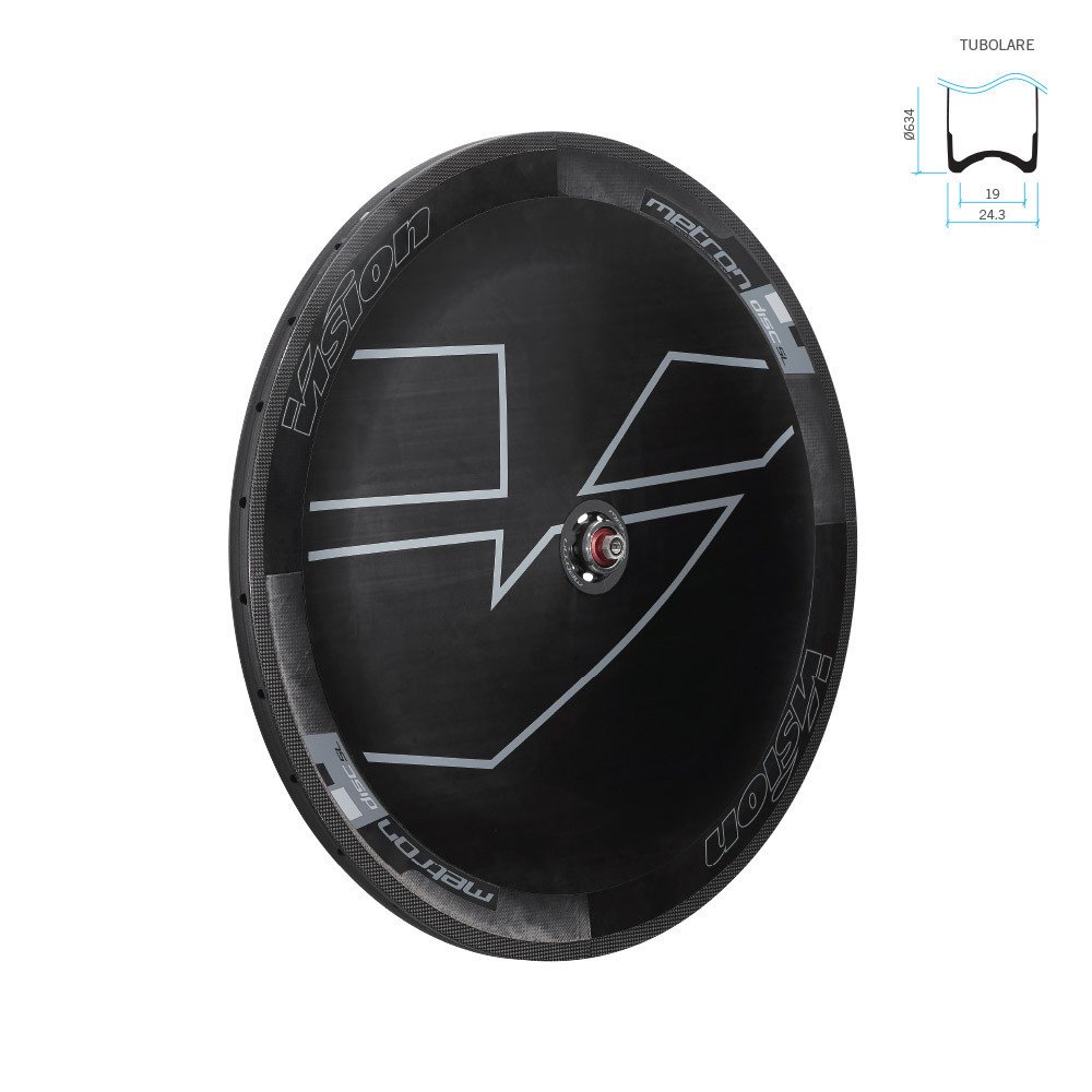 Vision Ruota Posteriore METRON DISC SL Lenticolare Carbon c25 tubolare pattino 28/700C - SH11/HG