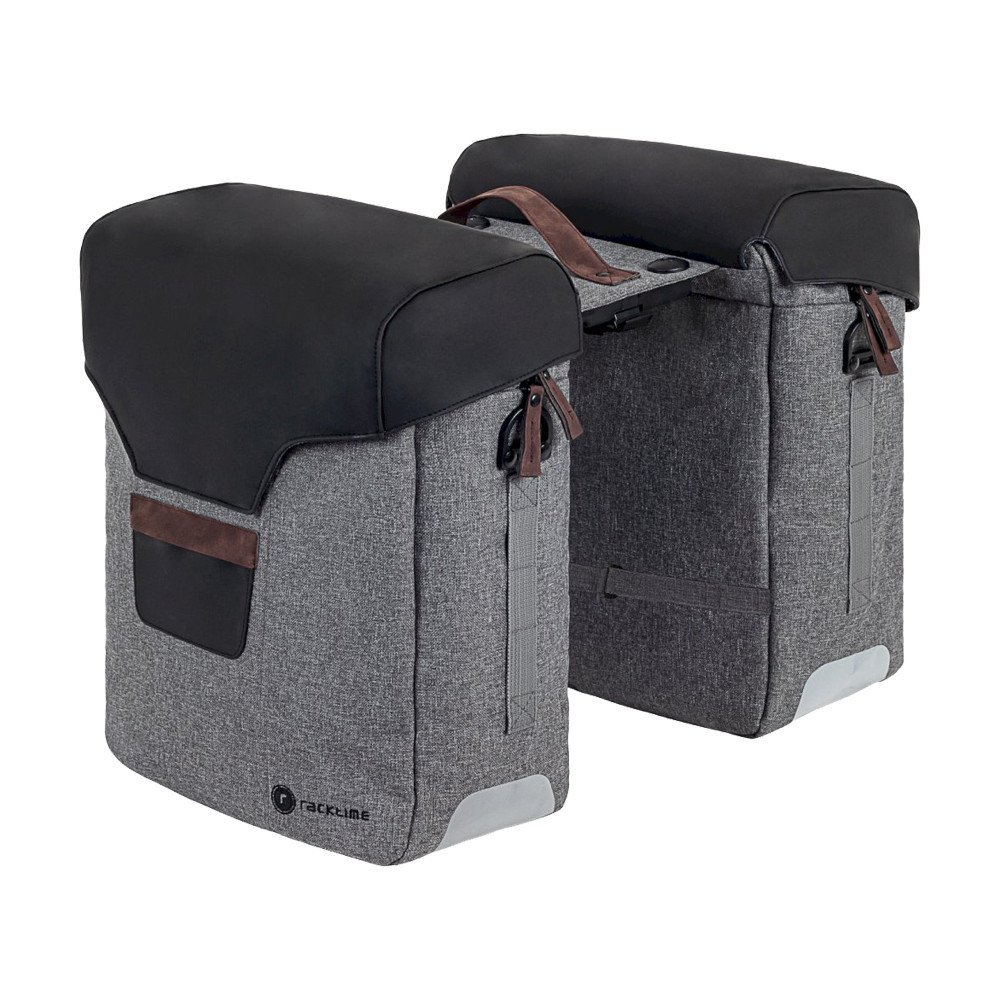 Racktime Borsa portapacchi doppia LOUIS 2.0 SnapIT2.0 - nero grigio