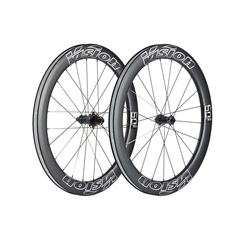 Vision Coppia ruote METRON 60 SL Silver Decal Carbon c21 tubeless ready Disc 28/700C B1 - SH11/HG, Center Lock