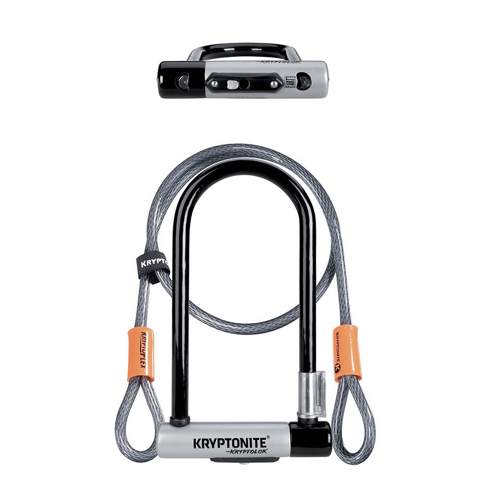 Kryptonite U-Lock KRYPTOLOK STANDARD WITH CABLE - black silver