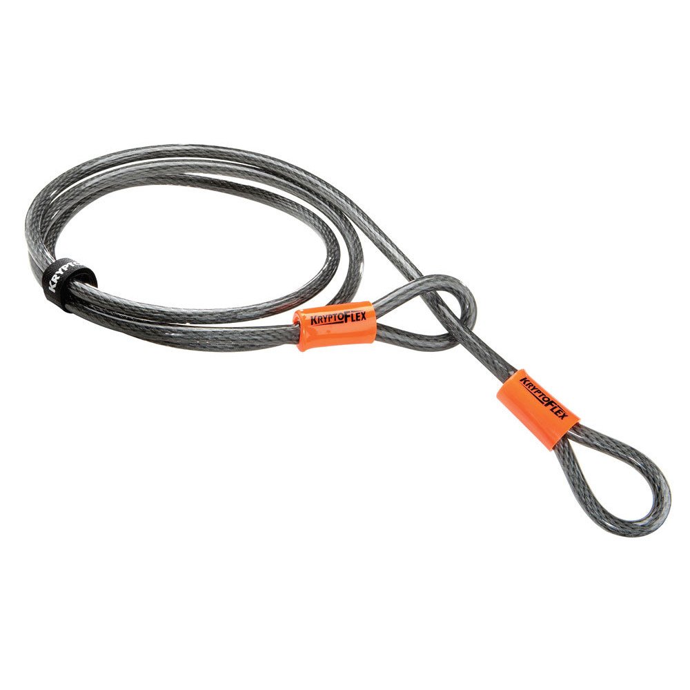 Kryptonite Double looped cable KRYPTOFLEX - 10 x 1200 mm, silver orange