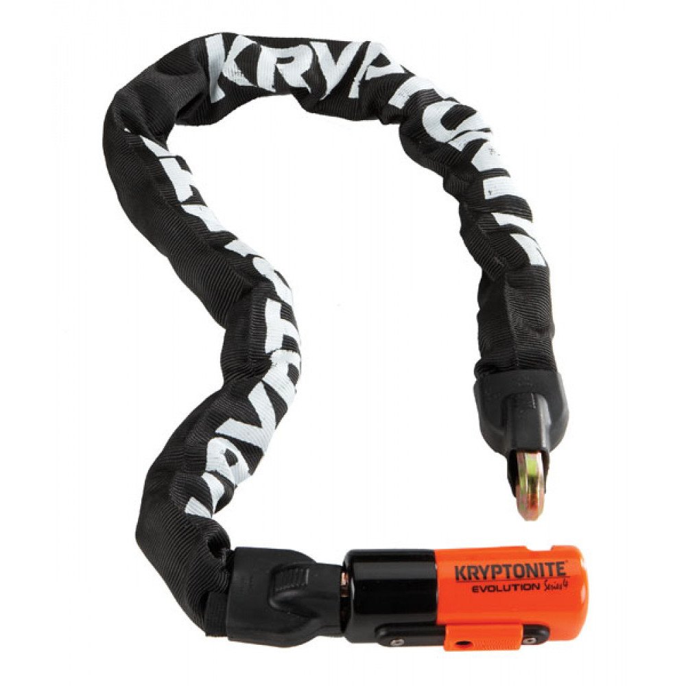 Kryptonite Integrated chain lock EVOLUTION SERIES 4 - 90 cm, black orange