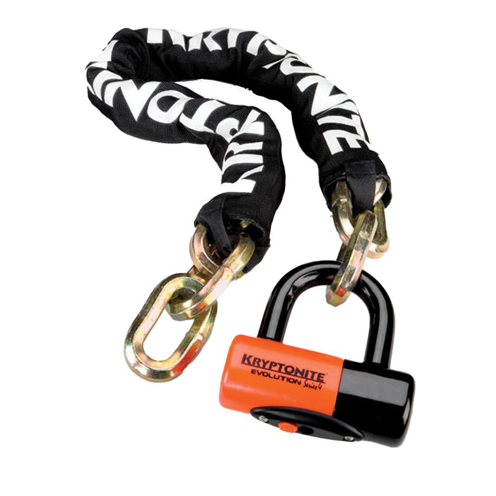 Kryptonite Chain NEW YORK and lock EVOLUTION SERIES 4 - 100 cm, black orange