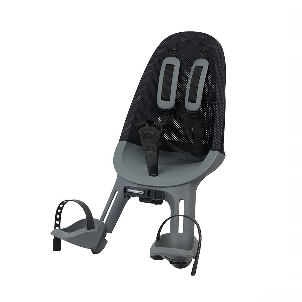 Qibbel Front child bike seat AIR FRONT - black silver