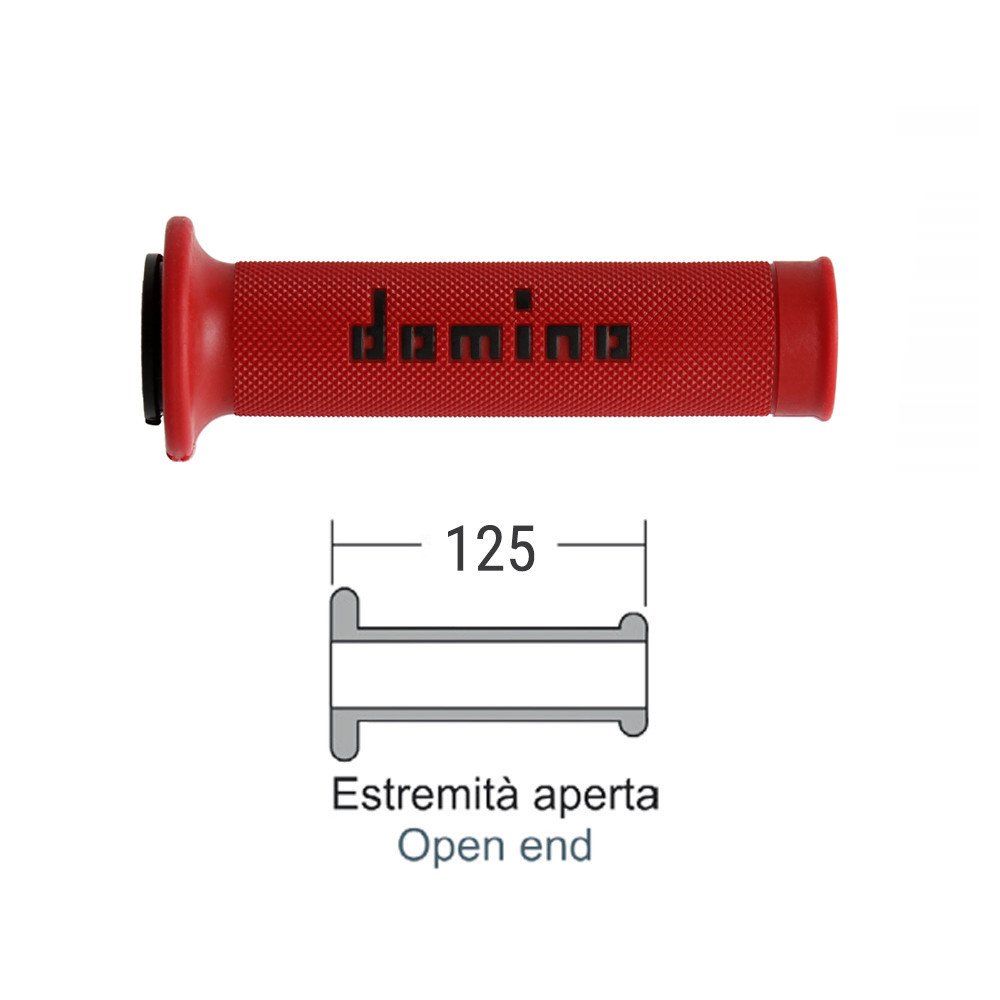 Domino DOMINO Red/black road grips