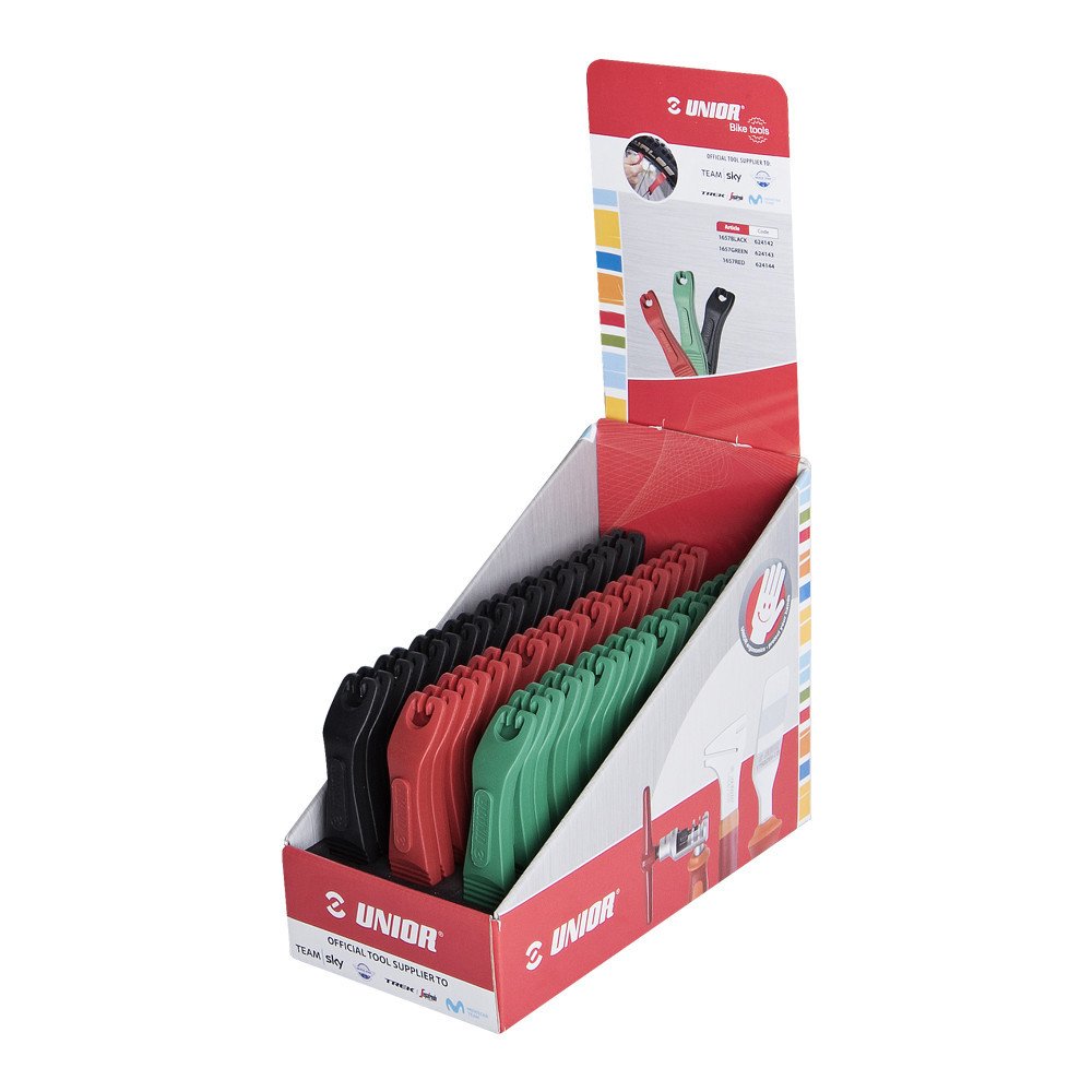 Unior Set of tyre levers in a box, 27 pairs 1657ST-US - Black, green, red