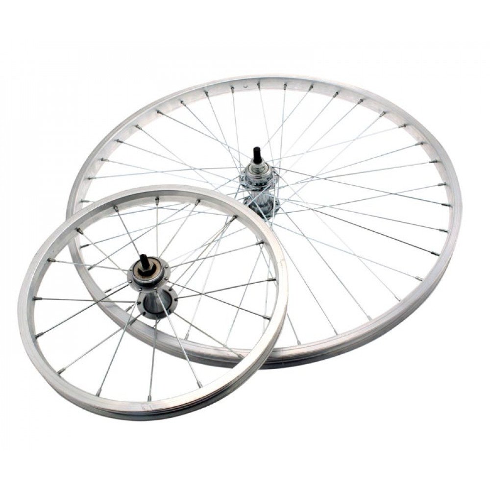 Easy Rear wheel threaded TYPE R (Rod brake) 26x1 1/2 - Axle 3/8, cup and cone, steel hub 1s, steel rim