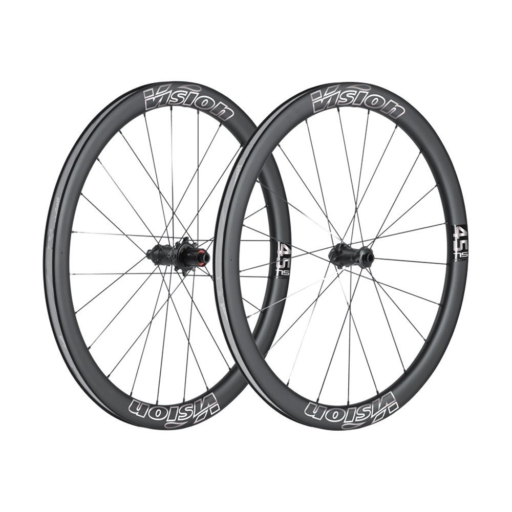 Vision Wheelset METRON 45 SL Silver Decal Carbon c21 tubeless ready Disc 28/700C B1 - SH11/HG, Center Lock