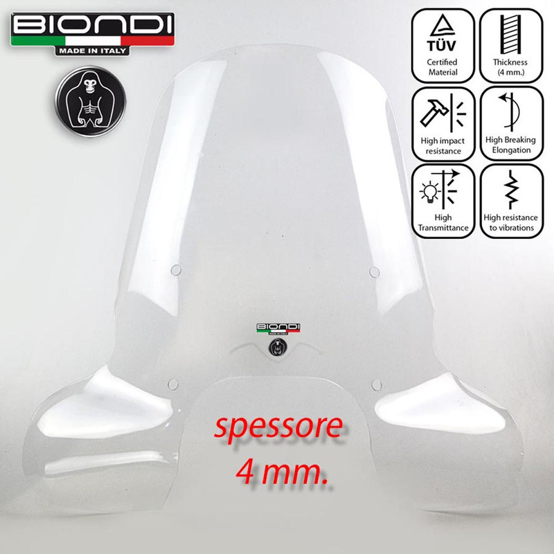 BIONDI WINDSHIELD PIAGGIO BEVERLY 300/400 21 TRASPARENTE