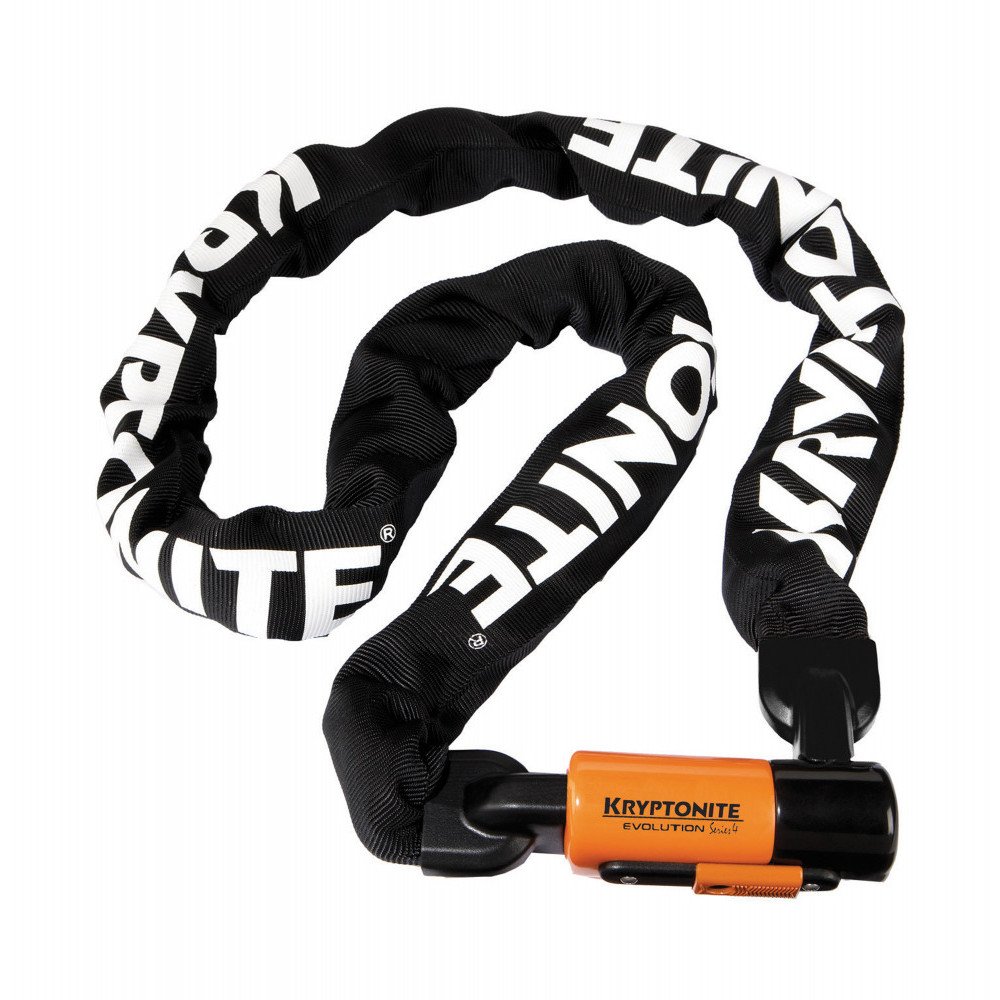 Kryptonite Integrated chain lock EVOLUTION SERIES 4 - 160 cm, black orange