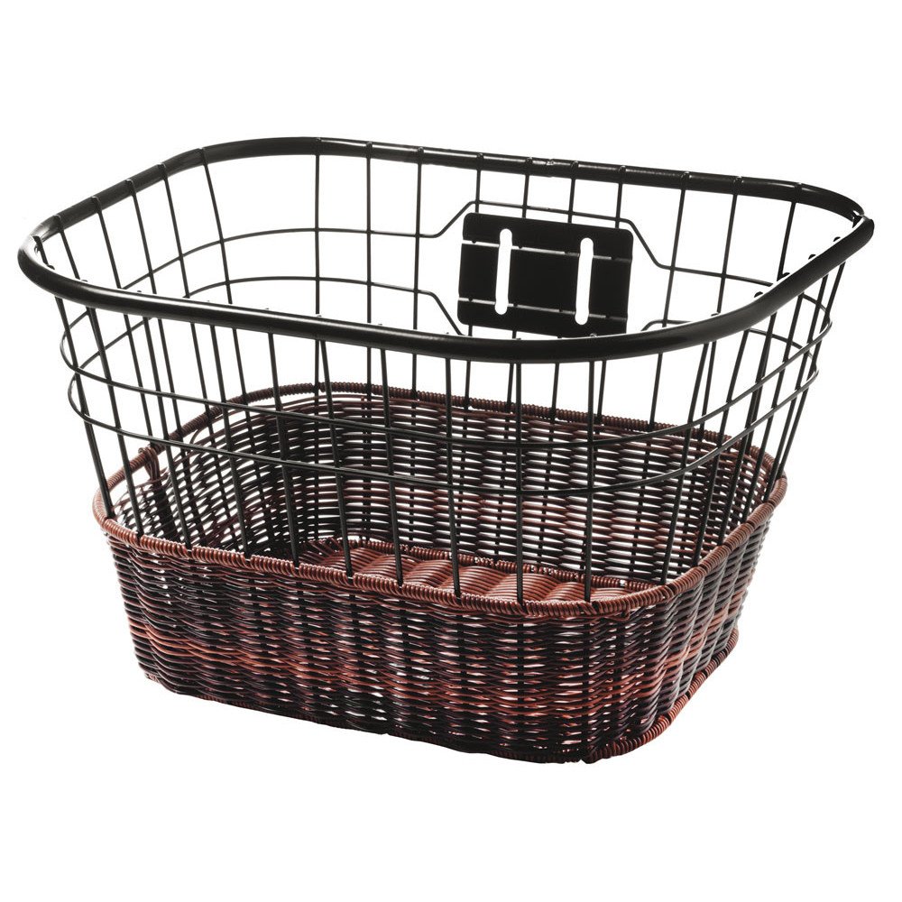 Easy Front basket WICKER SYNTHETIC - black