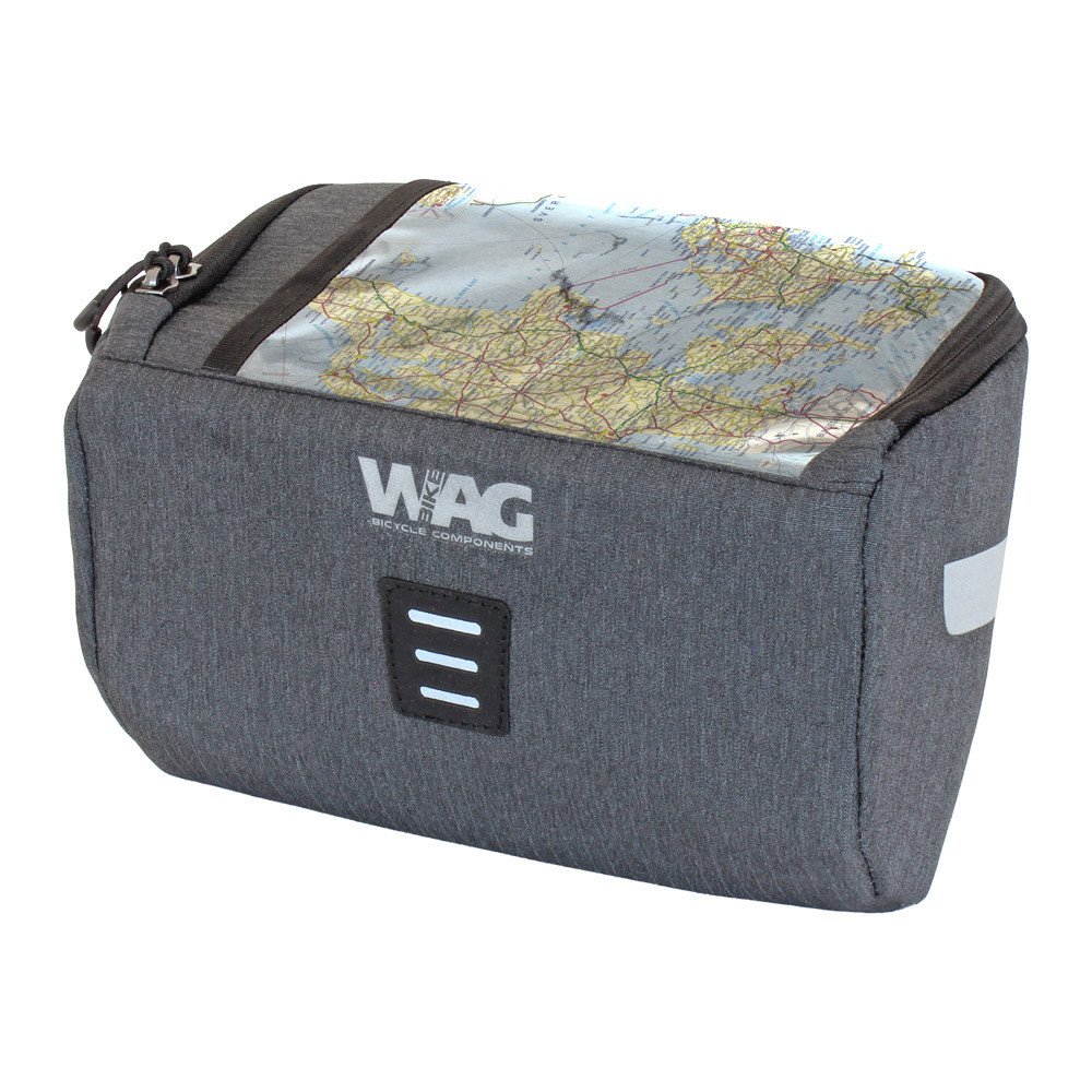 Wag Handlebar bag MAP HOLDER - grey