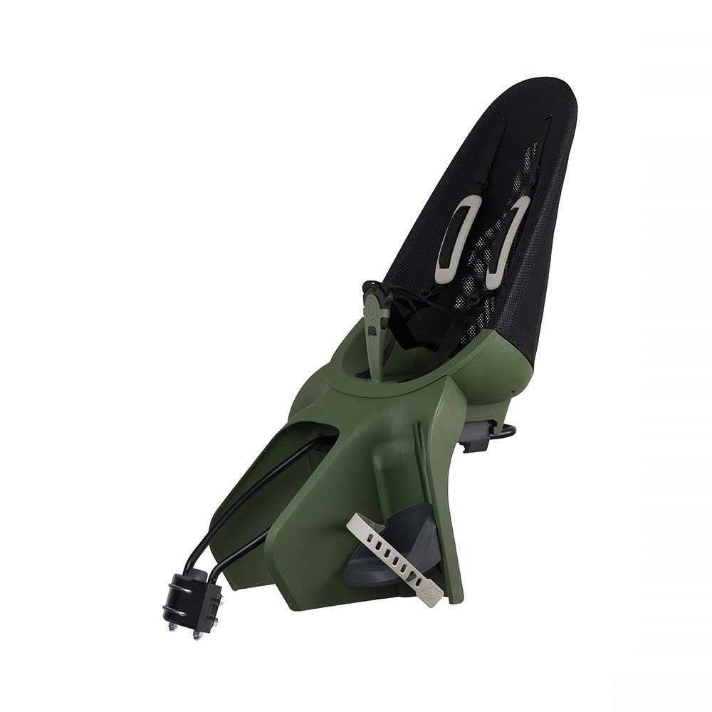 Qibbel Rear child bike seat AIR REAR frame mount - black military green