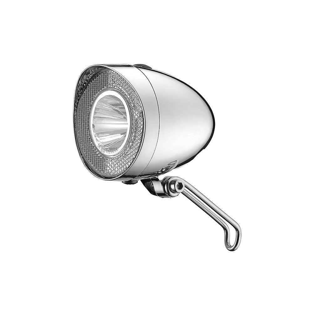 Union Fork front light RETRÒ UN-4915 (K1122 StVZO / IA E1 024005 approvals) - silver