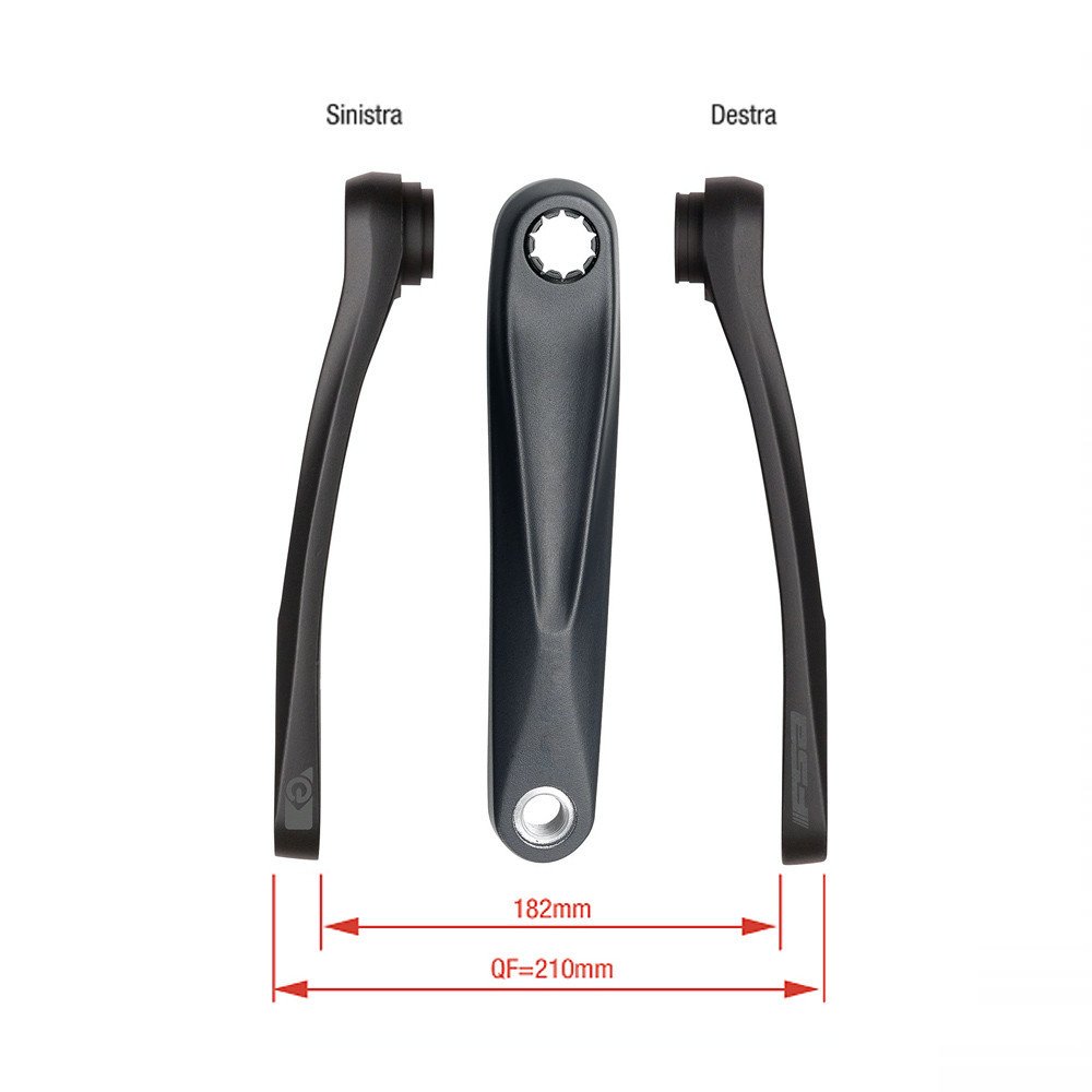 Fsa Coppia pedivelle E-Bike CK-AL-8/IS - 170 mm, nero