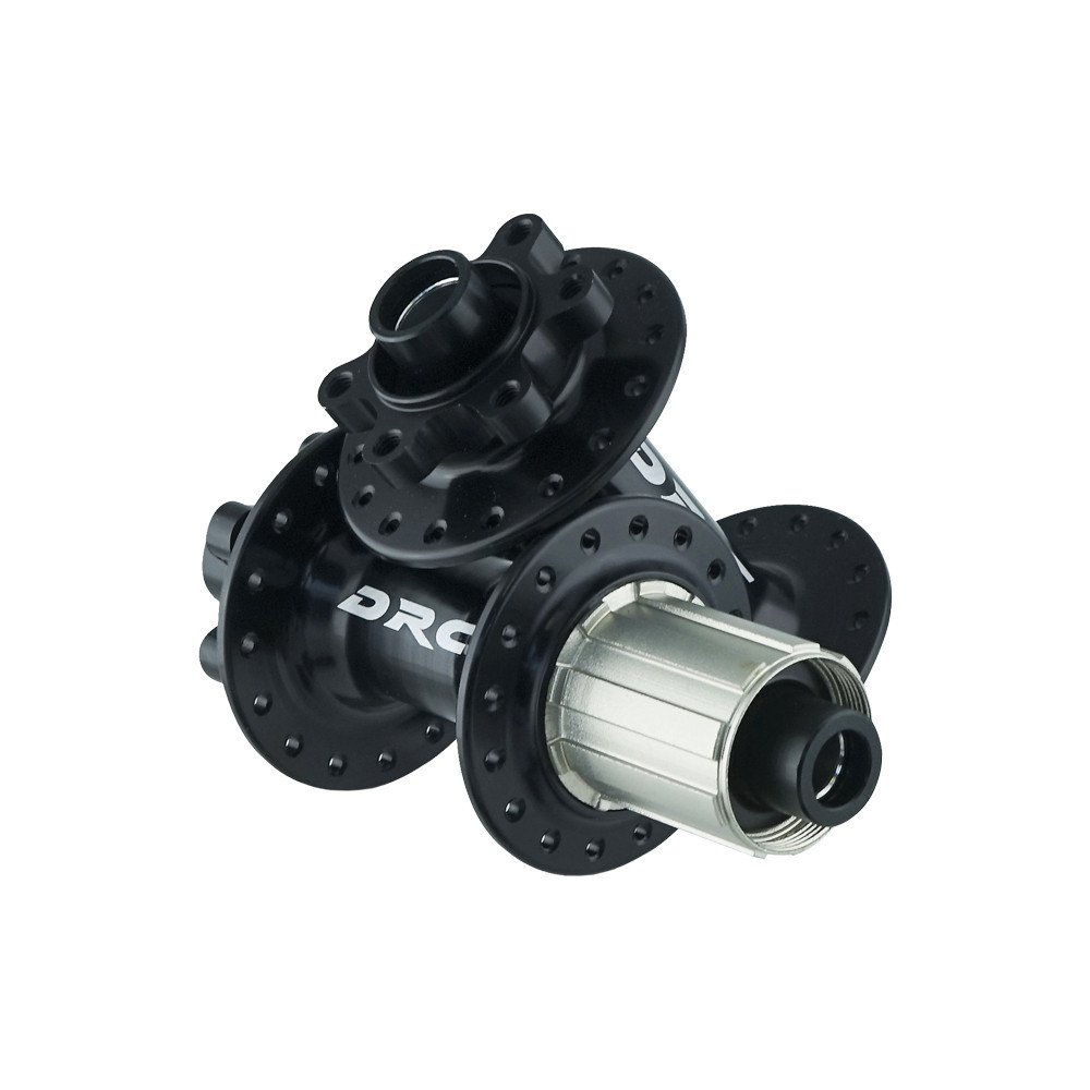 DRC MTB rear hub for j-bend spokes - 148x12, 32 holes, 6 holes disc mount, Shimano HG11 freehub