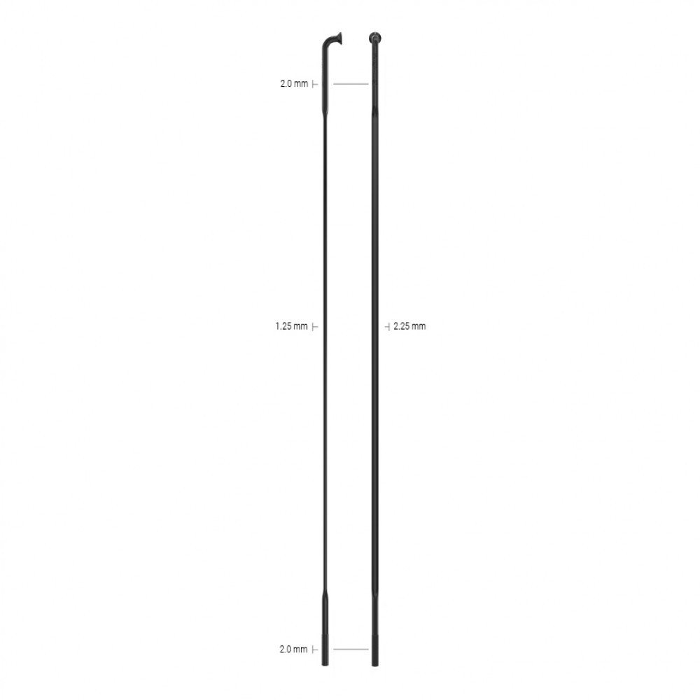 Sapim SPOKE CX-SPRINT INOX J-Bend - 226 mm, black, 4 pieces pack