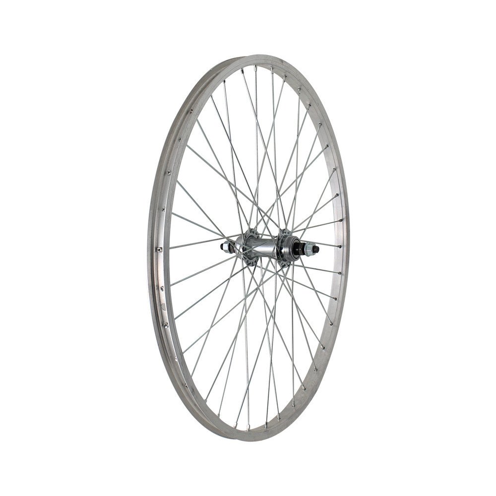 Easy Ruota posteriore a filetto MTB / TOURING 24x1,75 - Perno 3/8, sfere, mozzo acciaio 1v, cerchio alluminio