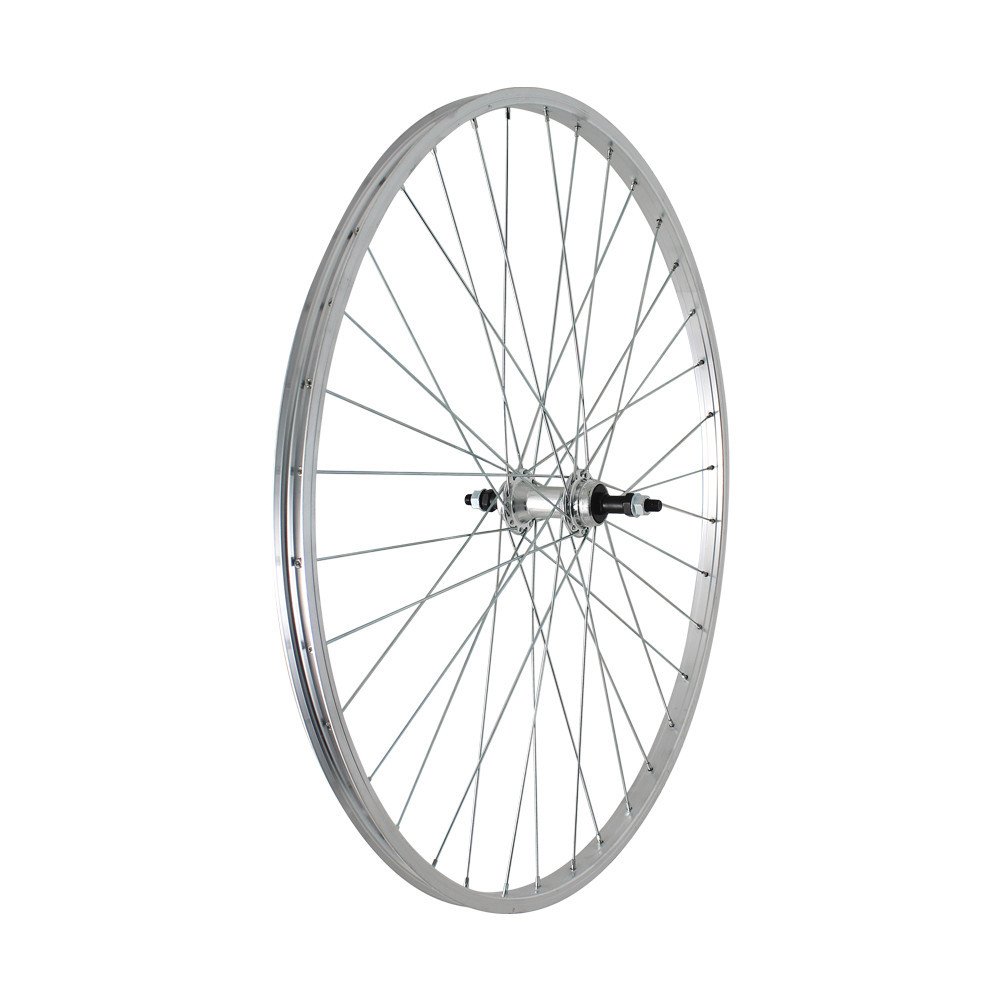 Easy Ruota posteriore a filetto CITY 28x5/8 - Perno 3/8, sfere, mozzo alluminio 7/8 V, cerchio alluminio