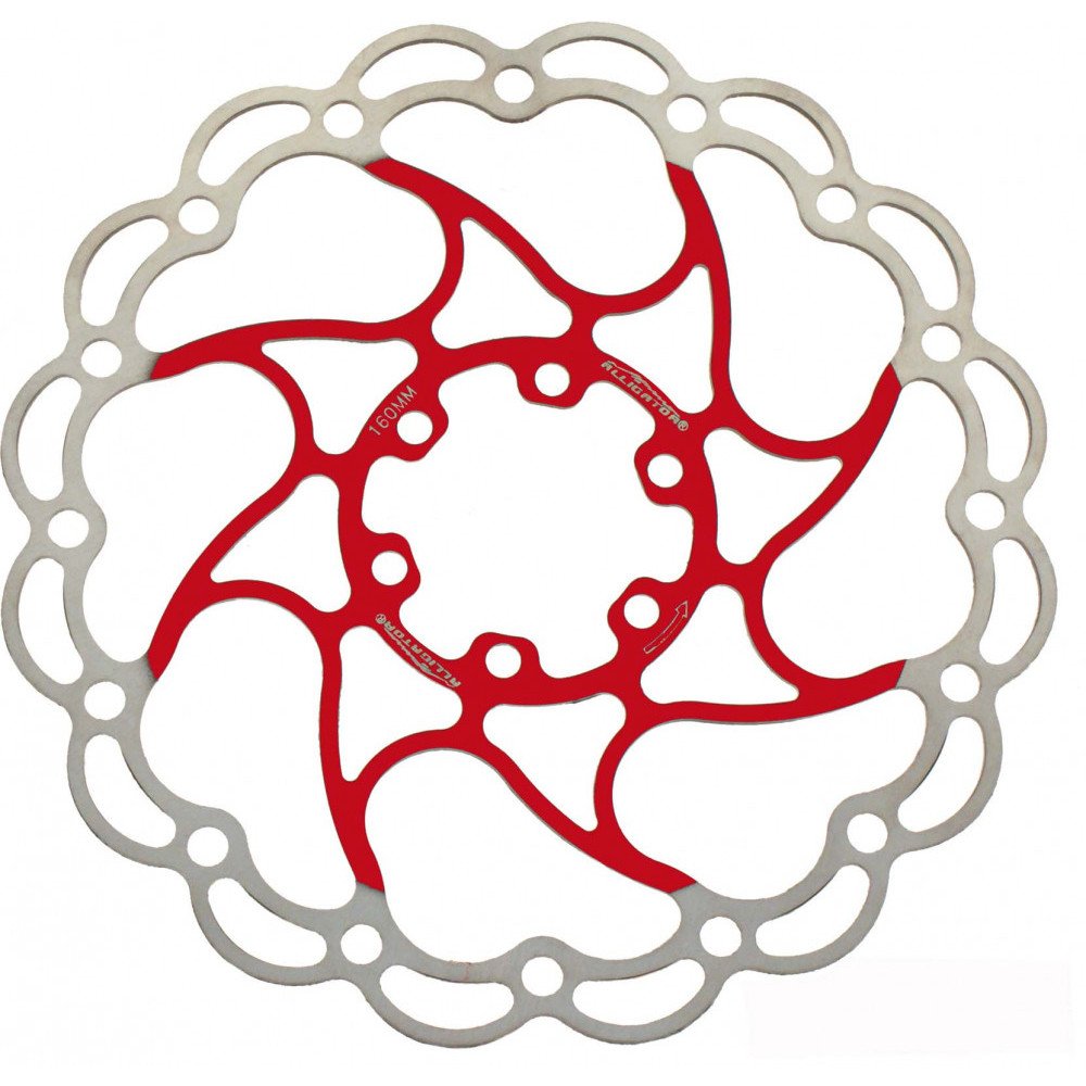 Alligator Disc rotor ARIES 6 bolts - 180 mm, red silver