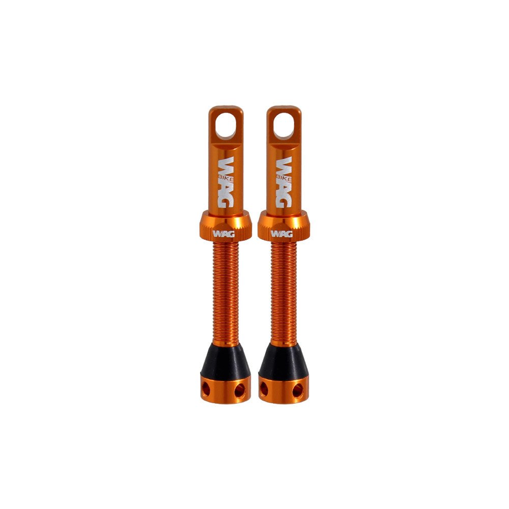 Wag Coppia valvola tubeless alluminio - 44mm, arancione