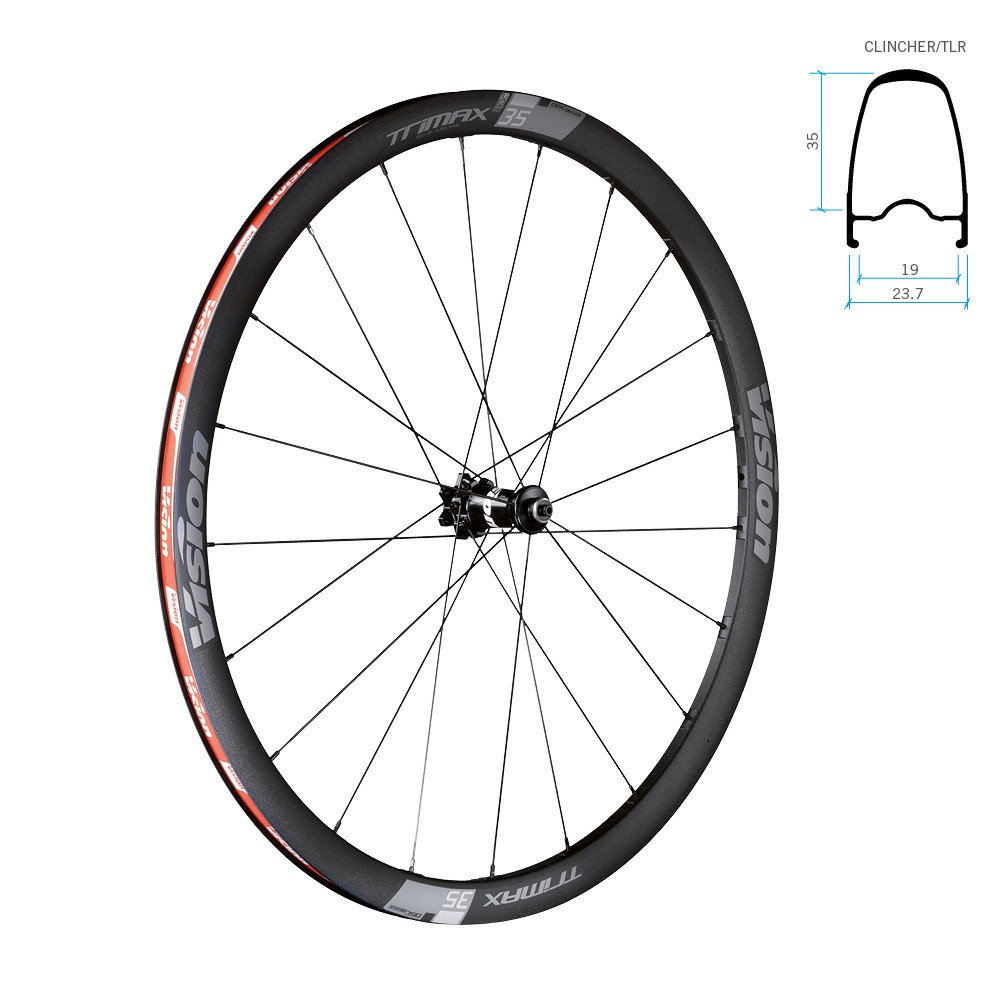 Vision Coppia ruote TRIMAX 35 DISC BRAKE - Copertoncino tubeless ready Center Lock, corpetto SH 11v A0