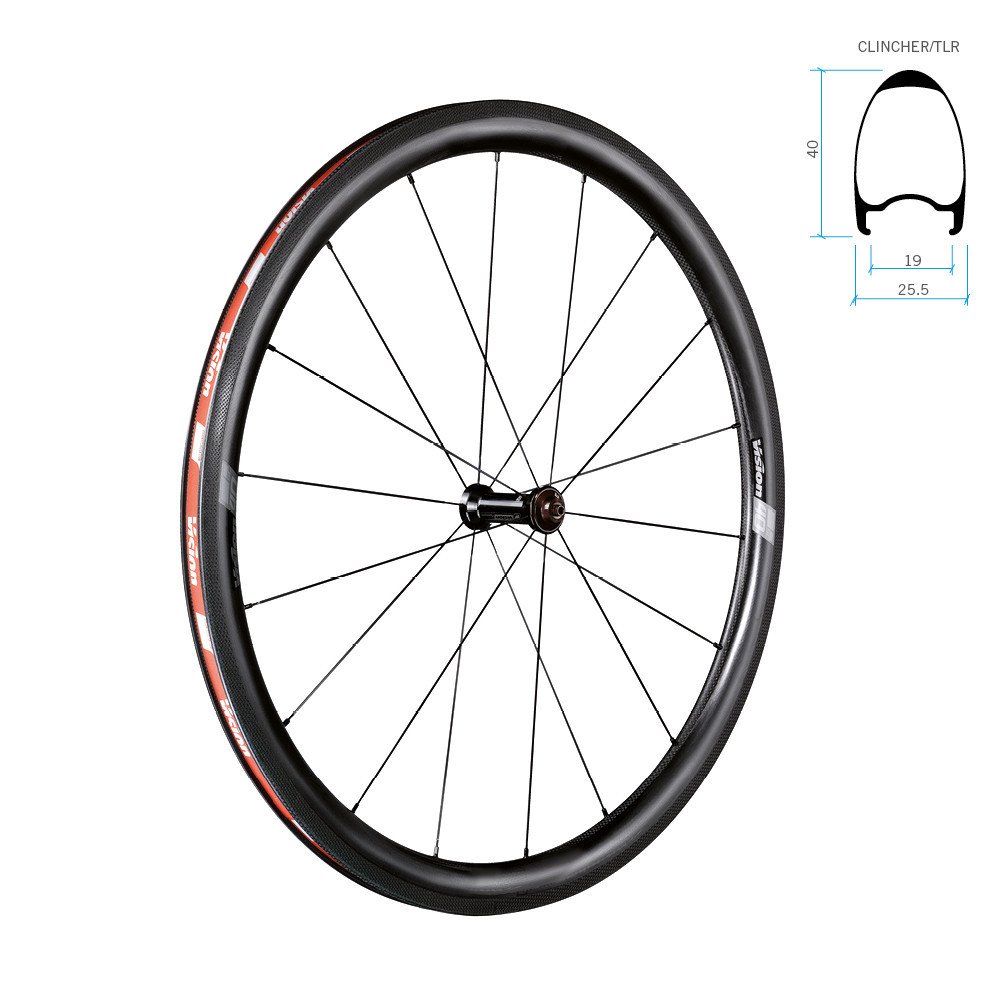Vision Coppia ruote SC 40 Carbon c19 tubeless ready pattino 28/700C A0 - SH11/HG