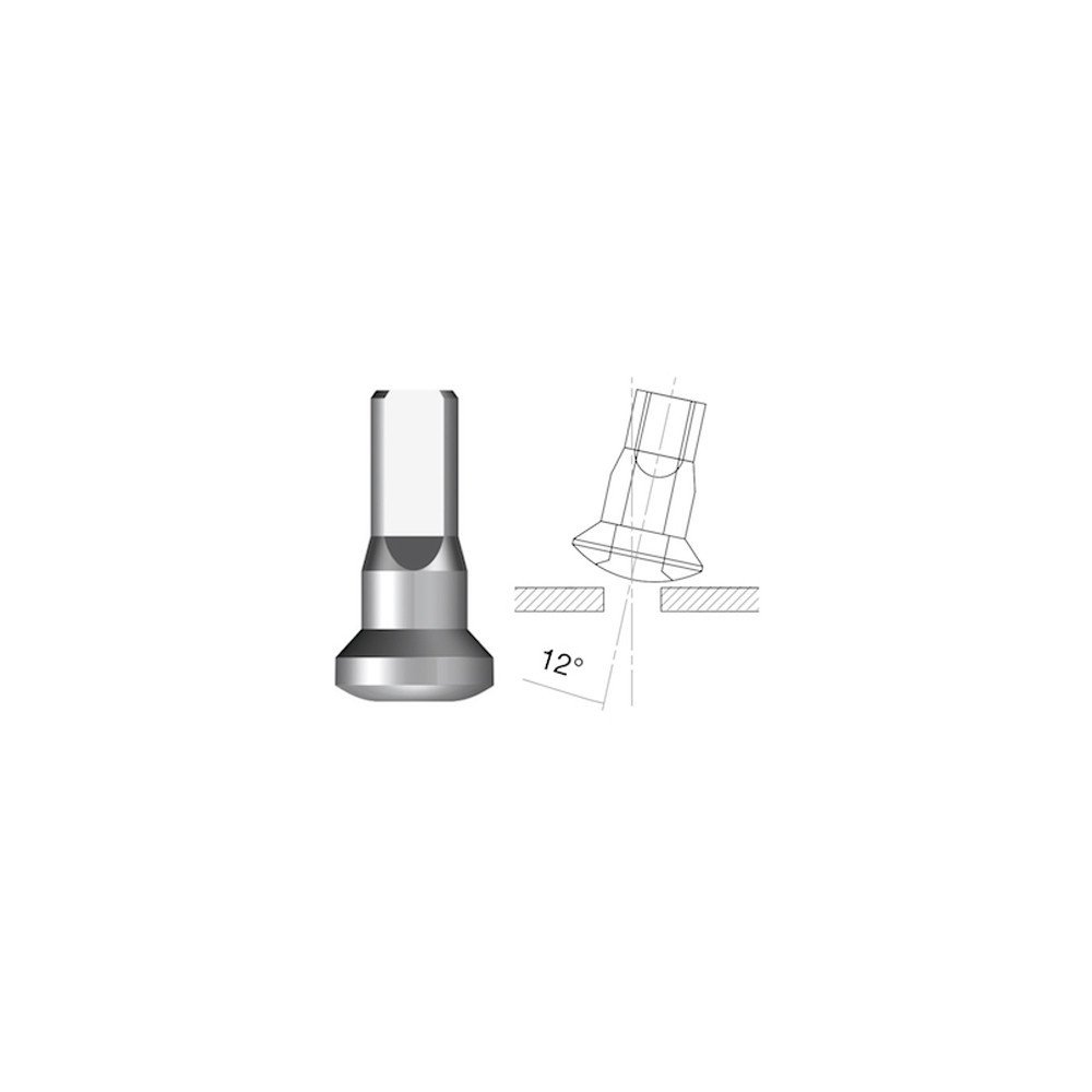 Sapim Nipplo a testa rovesciata 10mm in ottone nichelato