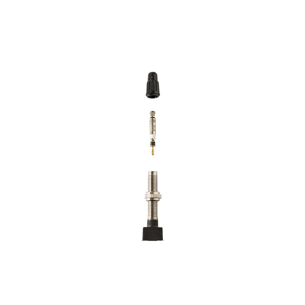 Easy VALVOLA TUBELESS BASE QUADRATA - 40 mm, argento, confezione 100 pezzi