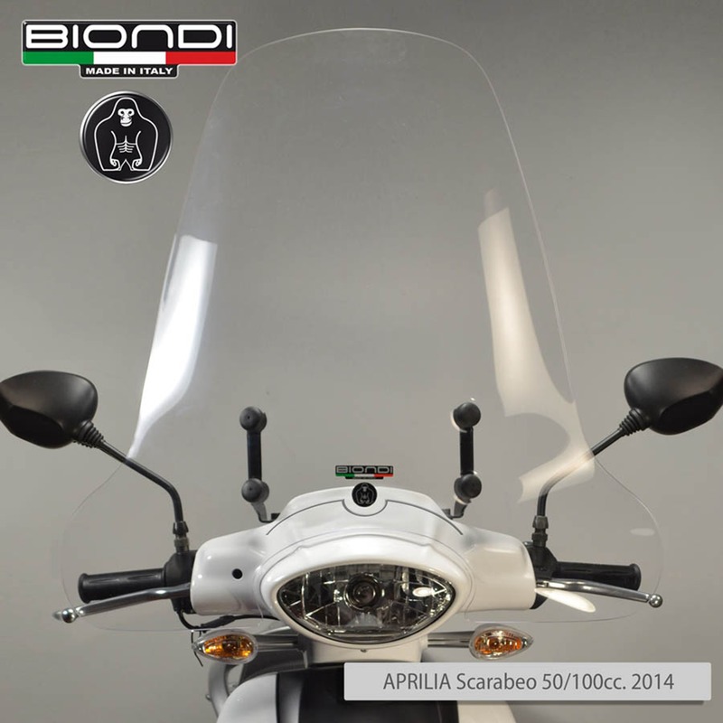 BIONDI KIT WINDSCREEN + BRACKETSAPRILIA SCARABEO 50/100 14-