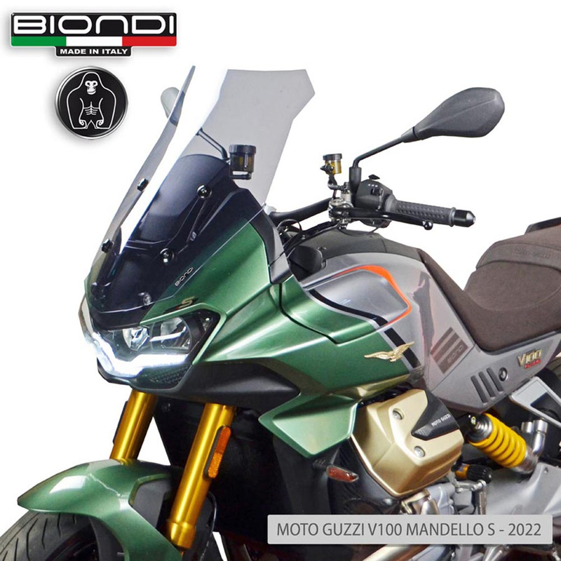 BIONDI WINDSHIELD MOTO GUZZI V100 22FUME CLEAR-  MAXI TOURING
