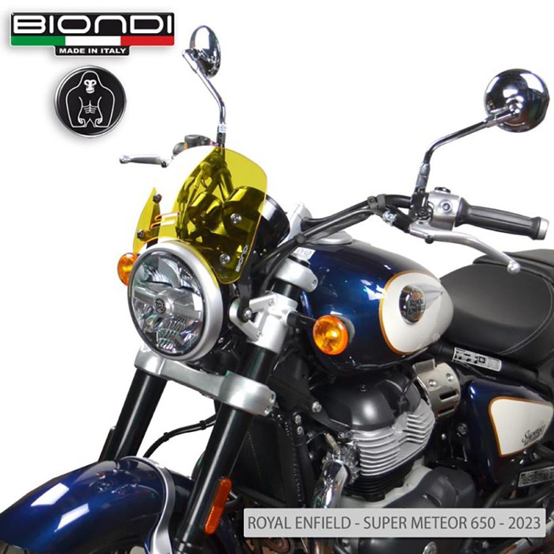 BIONDI WINDSHIELD R. ENFIELD METEOR350 21 YELLOW - CAFFE