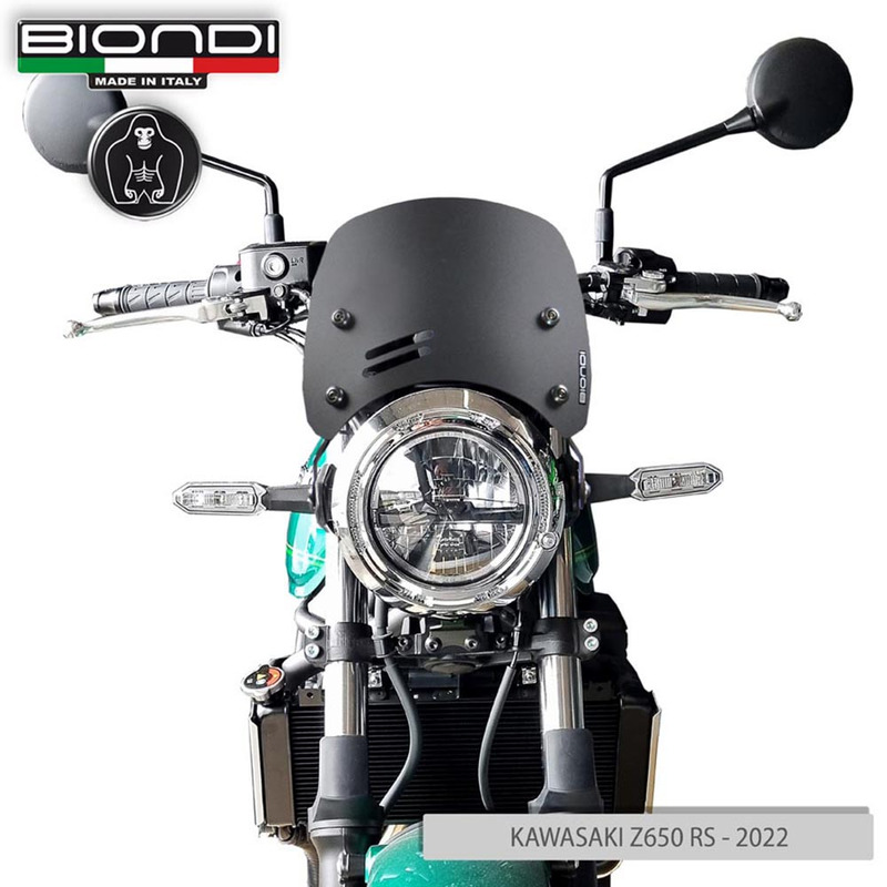BIONDI WINDSHIELD KAWASAKI Z650 RS22- NERO SATIN - CAFFE