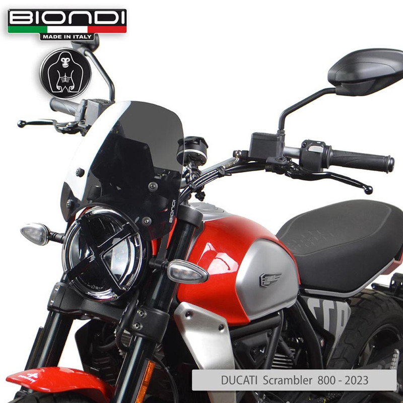 BIONDI WINDSHIELD DUCATI SCRAMBLER800 23- FUME CLEAR - SPORT