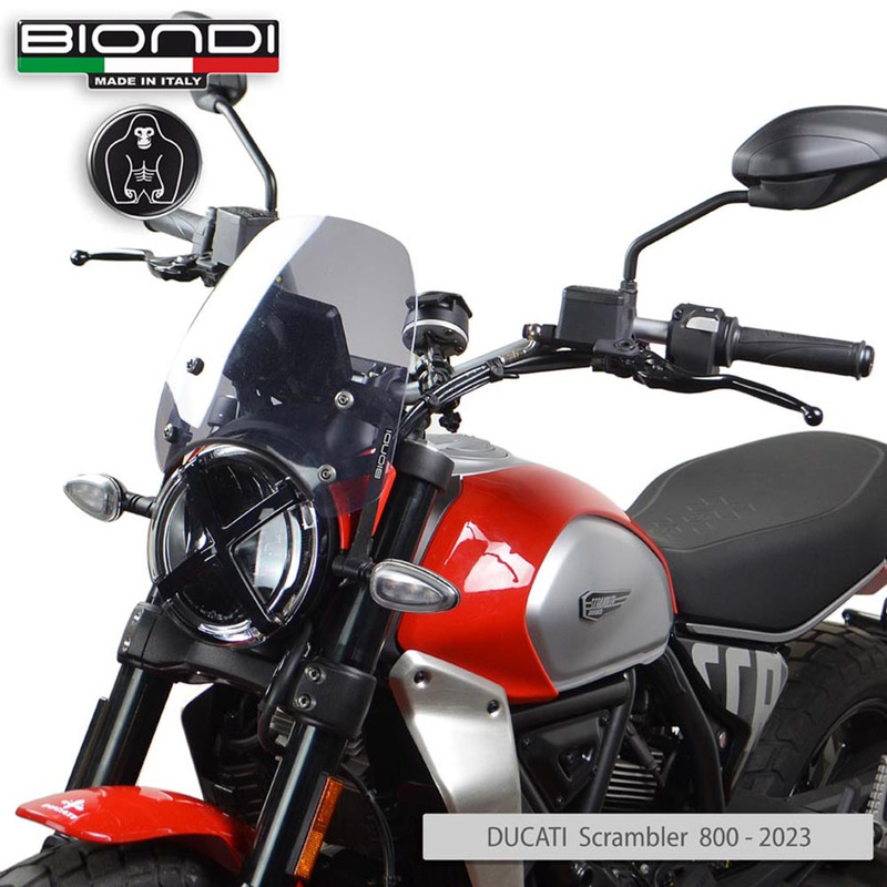 BIONDI WINDSHIELD DUCATI SCRAMBLER800 23- BLACK SATIN - SPORT