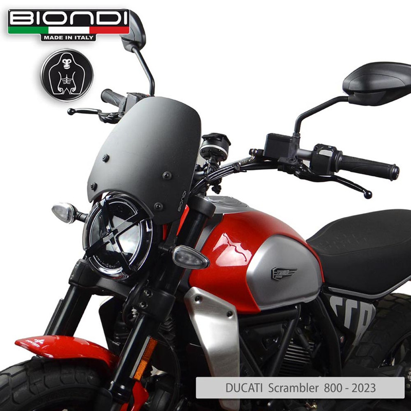 BIONDI WINDSHIELD DUCATI SCRAMBLER800 23- BLACK SATIN - SPORT