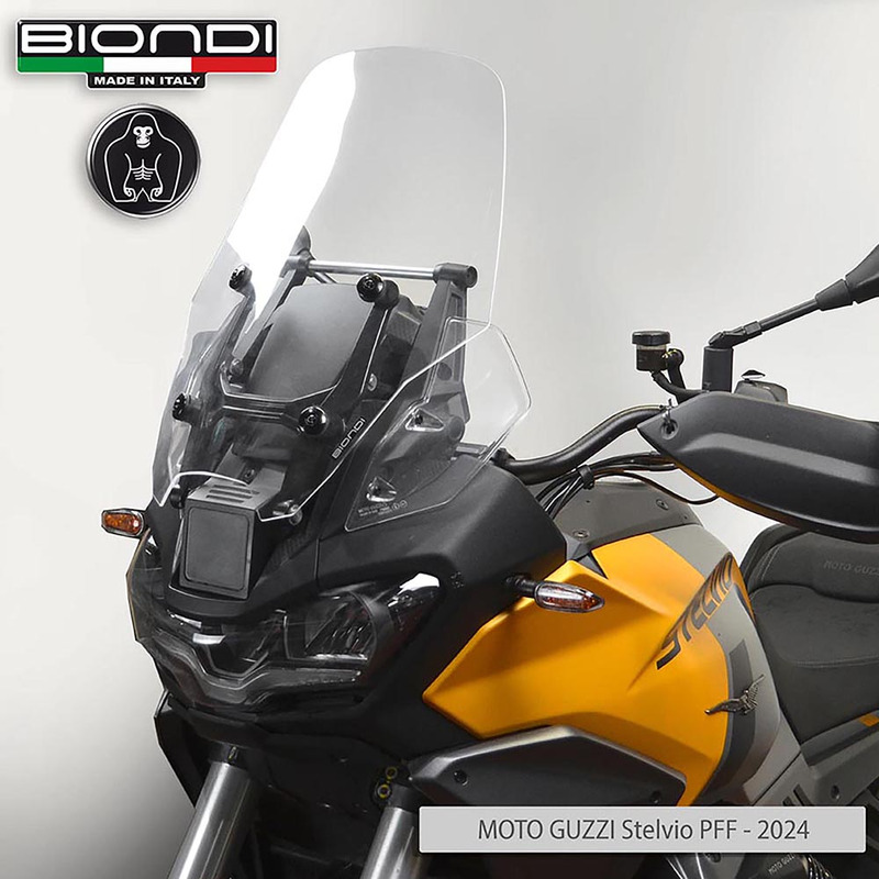 BIONDI WINDSHIELD MOTO GUZZI V100 STELVIO 24- CLEAR - TOURING