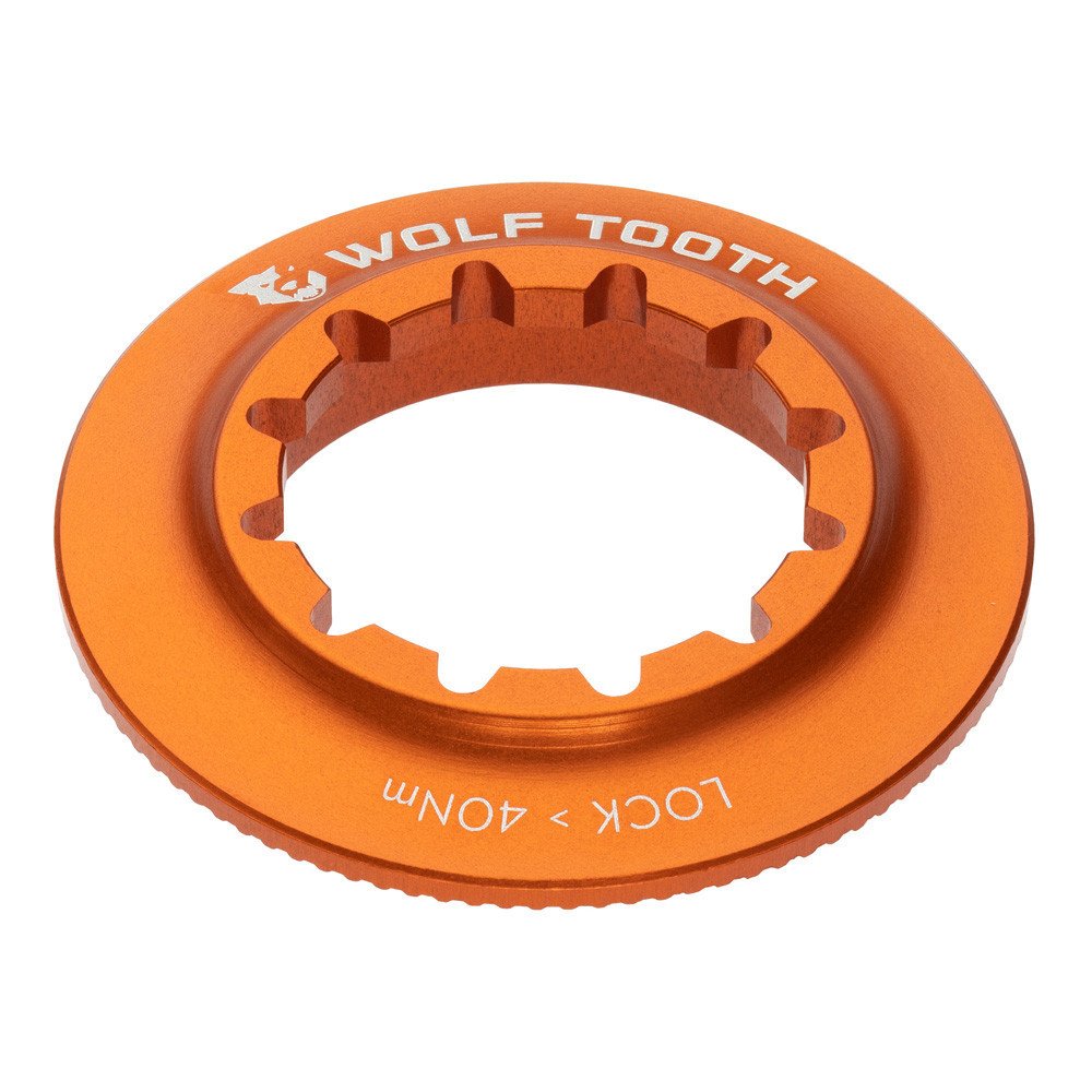 Wolftooth CENTERLOCK ROTOR LOCKRING - INTERNAL SPLINE, ORANGE
