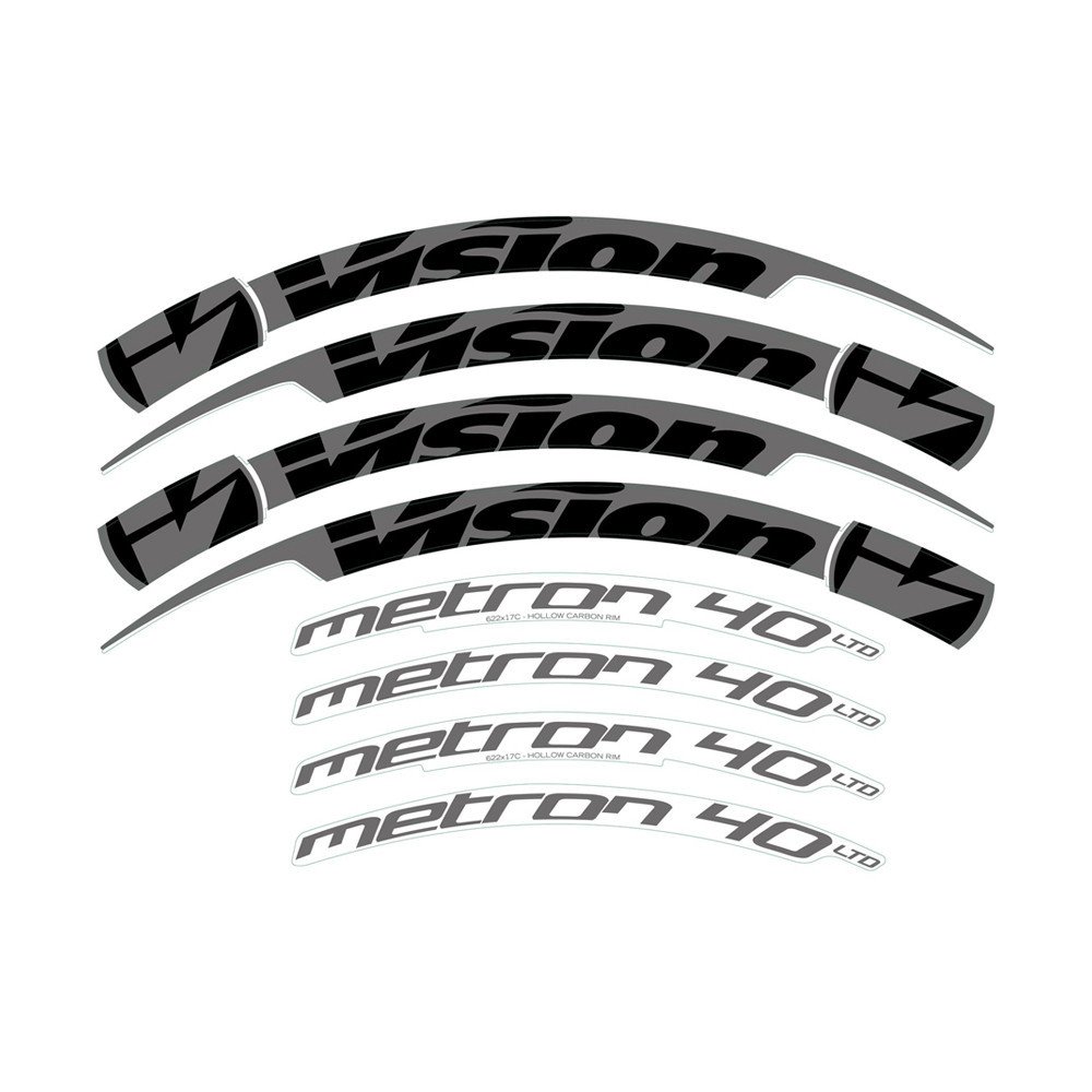Vision Stickers RIM METRON40 LTD CH GRAY (1bike) ZJWH0372