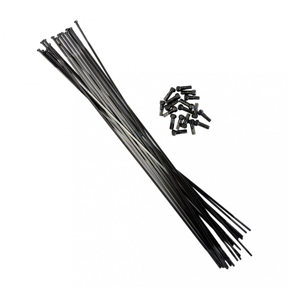 Vision SPOKES KIT TEAM30 black 272-276-285mm w/NIPPLES