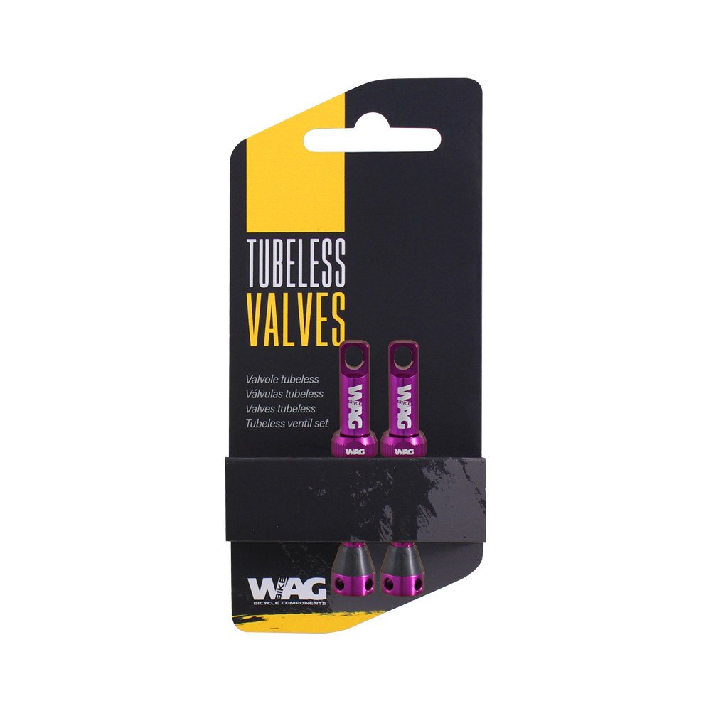 Wag Coppia valvola tubeless alluminio - 44mm, viola