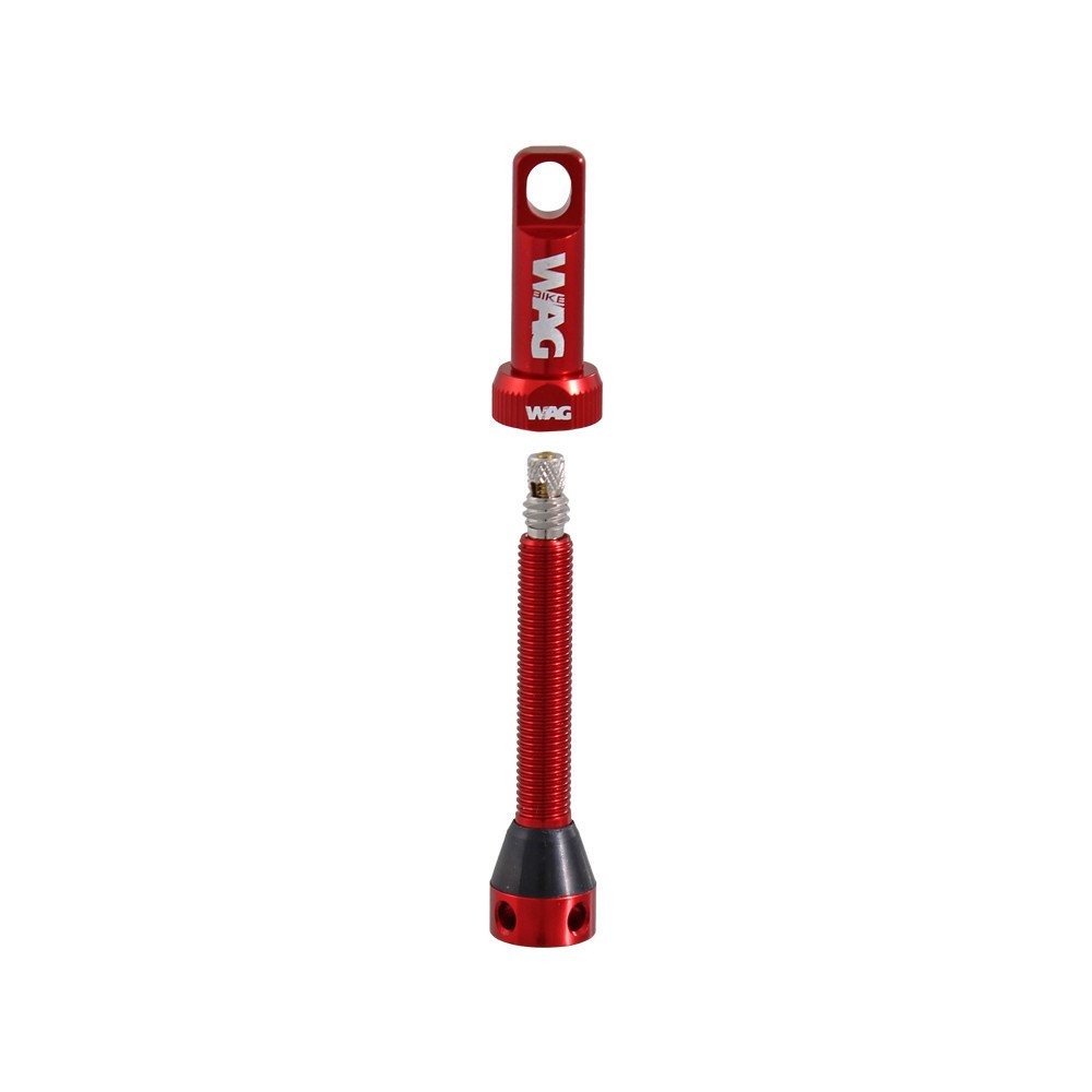 Wag Tubeless valve alloy - 44mm, red